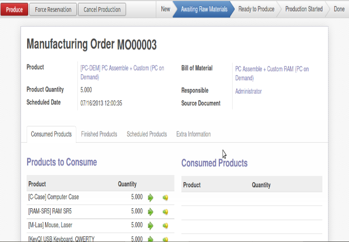 Odoo image and text block