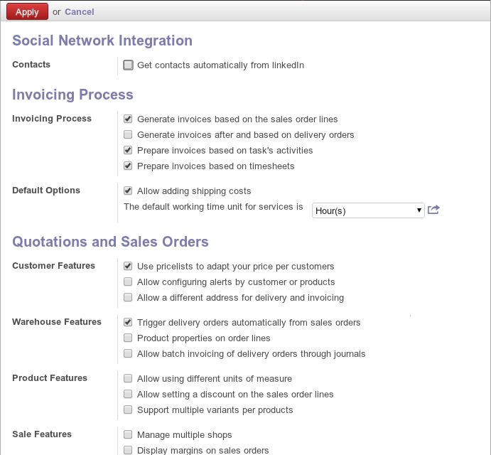 Odoo image and text block