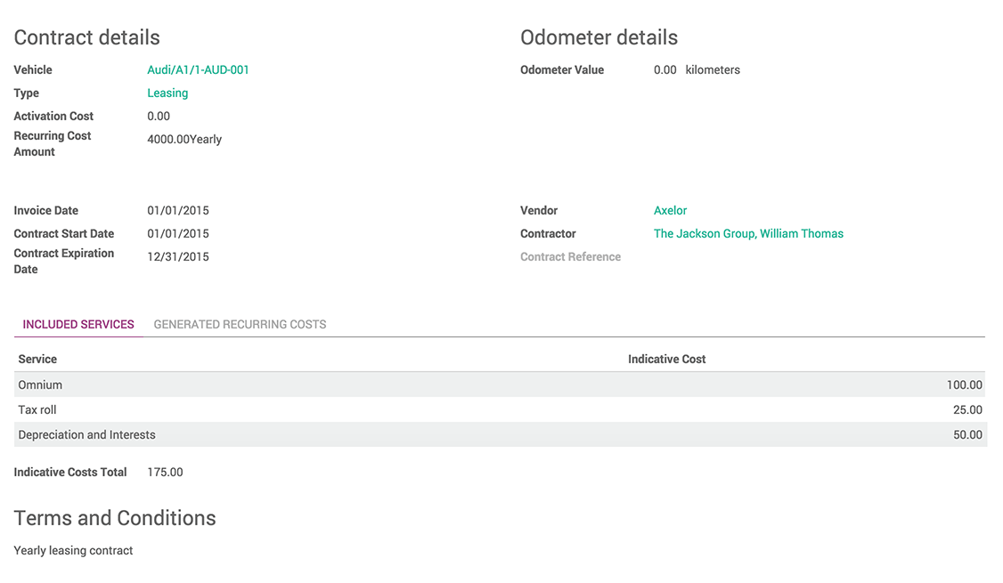 Odoo image and text block
