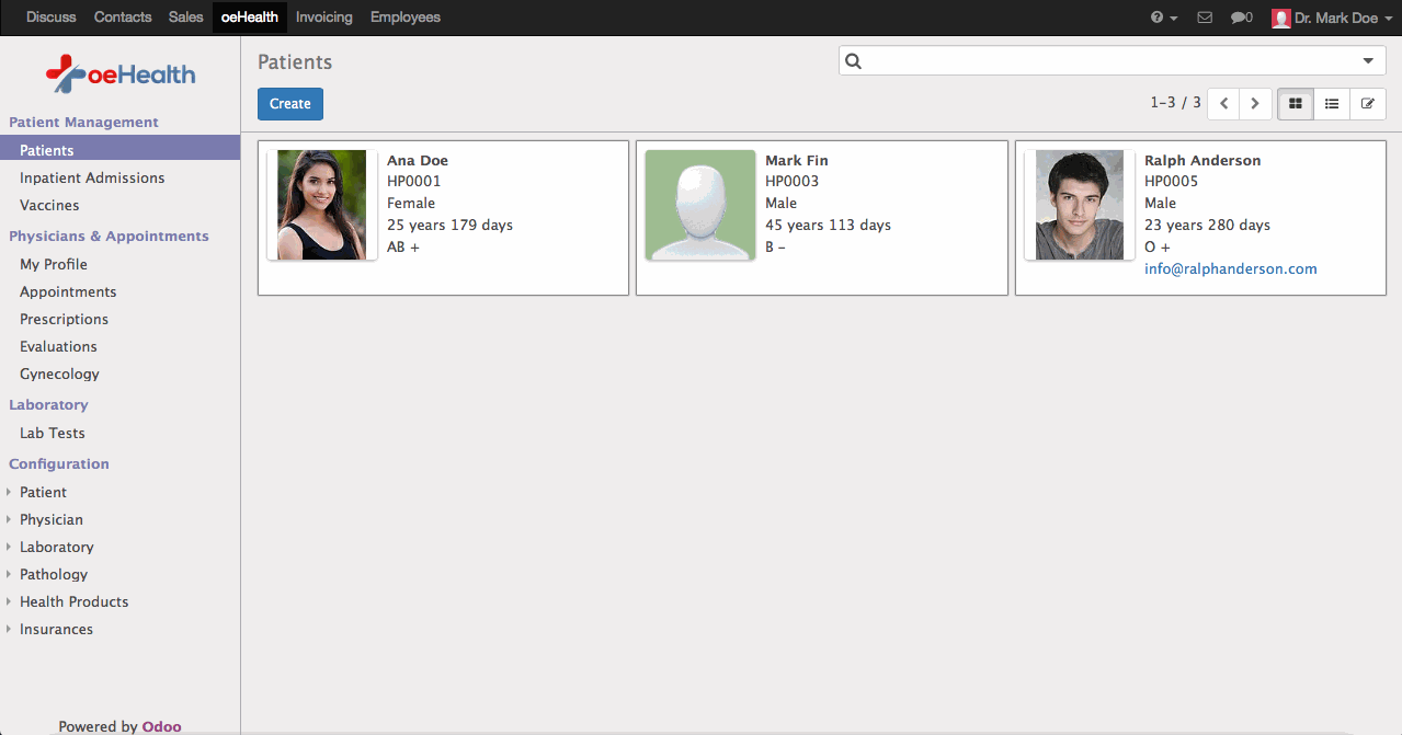 Odoo image and text block