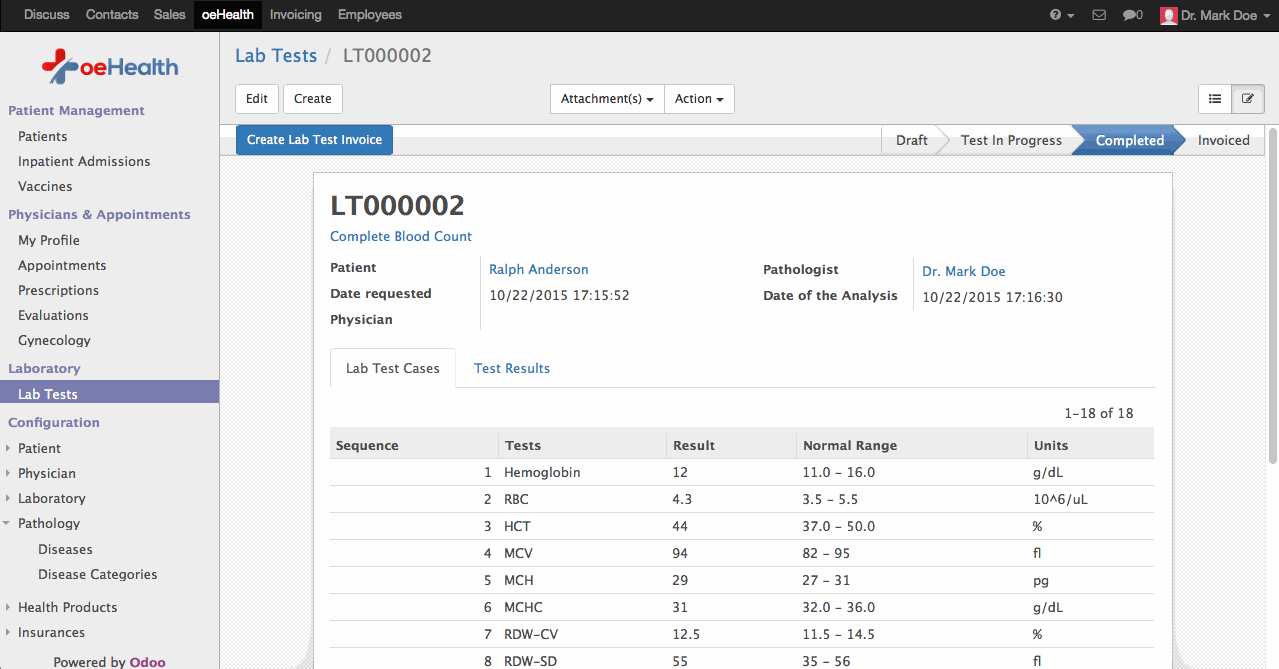 Odoo image and text block