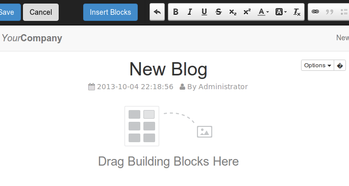 Odoo image and text block
