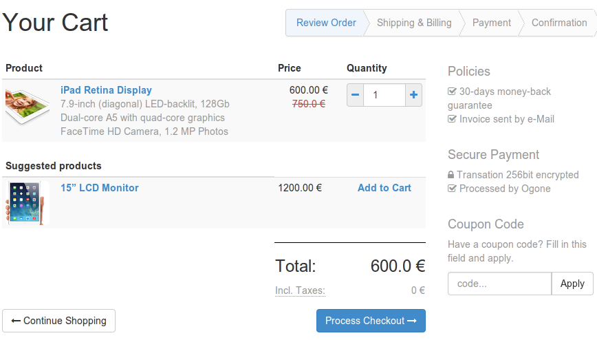Odoo image and text block