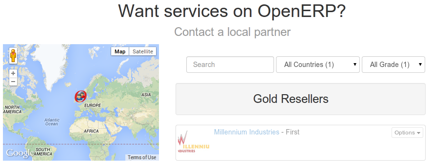 Odoo image and text block